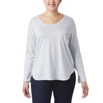 Dámské Mikiny Columbia Firwood Camp Long Sleeve Plus Size Bílé Proužek GOIJRZ590